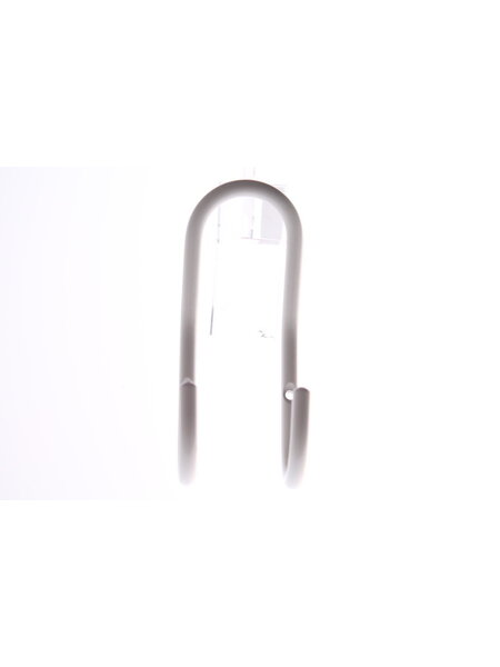 I.B.E. Witte dubbele jas-/ hoedhaak 144 mm hoog
