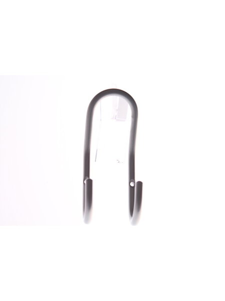 I.B.E. Dubbele jas-/ hoedhaak 144 mm hoog aluminium kleur