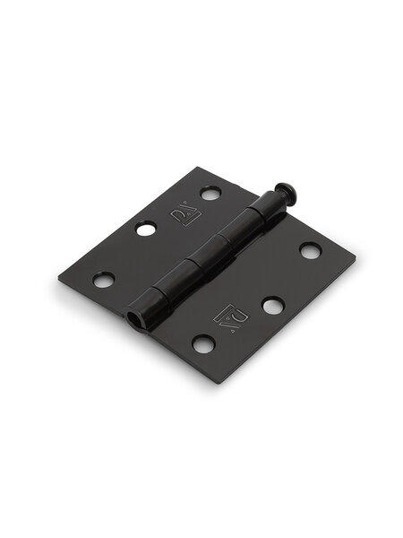 Dulimex Zwart scharnier met losse pen 76x76x2,0 mm - Rechte hoek