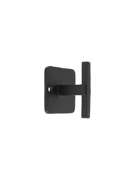 Dauby Haak verouderd ijzer zwart 50x38mm