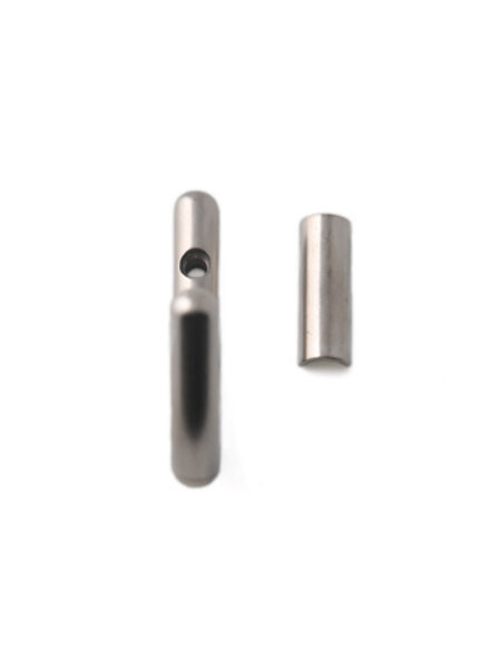I.B.E. Jashaak 9 mm breed RVS kleur 2- gaats