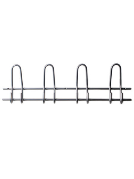 I.B.E. Kapstok met 4 dubbele haken 530 mm aluminium kleur