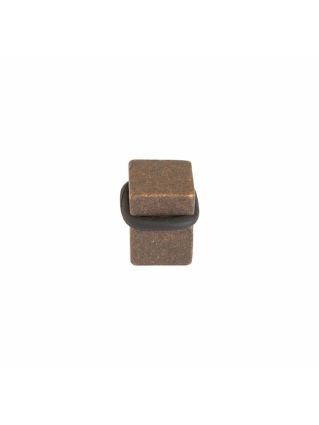 Dauby deurstop ruw brons - 25x25x32mm