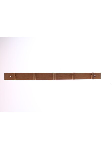 I.B.E. Plankkapstok met 5 haken uit eik 480 mm breed naturel