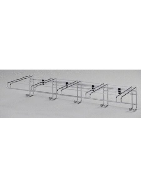 I.B.E. Jas & hoed rek SCALA 750 mm breed aluminium kleur