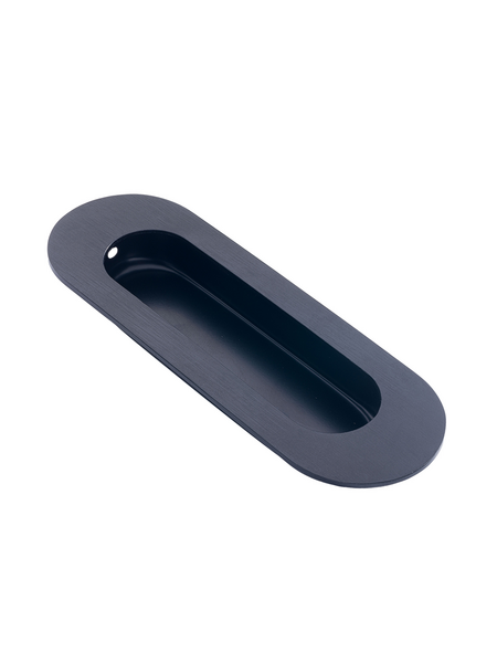 Dulimex Ovale schuifdeurkom 120x40 mm – Geborsteld zwart