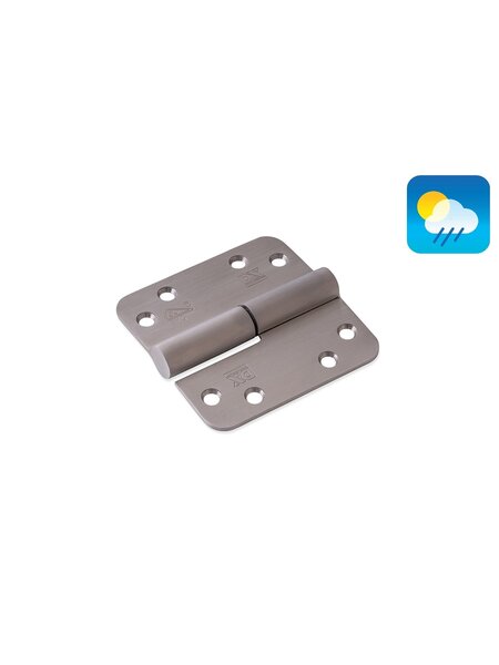 Dulimex RVS paumelle  SKG***®  89x89x3,0 mm afgerond