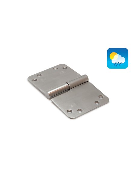 Dulimex RVS paumelle  SKG***®  89x150x3,0 mm afgerond