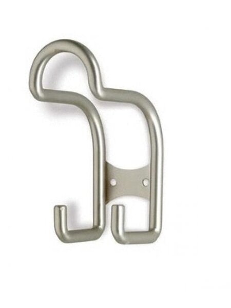 I.B.E. Dubbele kleerhaak mat Nikkel 50 mm breed