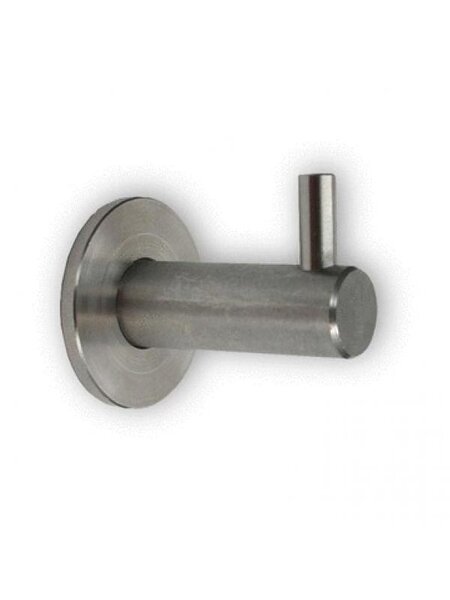 I.B.E. Enkele kleerhaak in RVS 62 mm diep