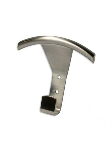 I.B.E. Hoed-/ jashaak 100 mm hoog uit zamac RVS kleur