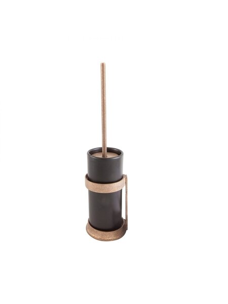 Dauby Dauby toiletborstelhouder "Black pot" ruw brons (RB)