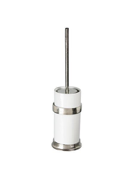 Dauby Dauby toiletborstelhouder "White pot" wit brons (WB)
