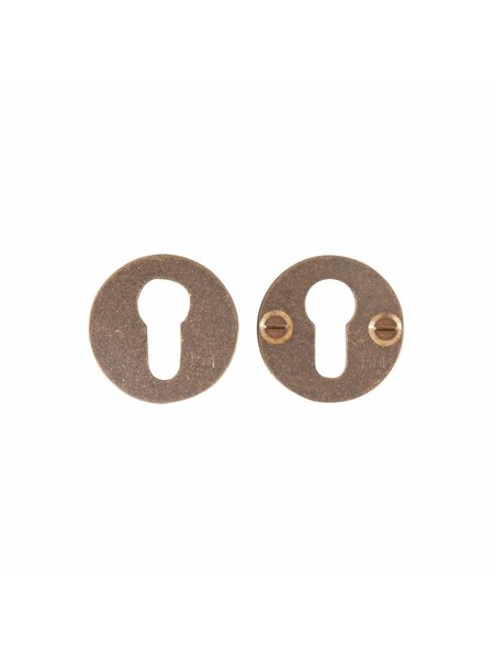 Dauby Paar veiligheidsrozetten rond 50 mm - ruw brons (RB)