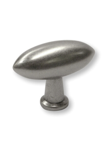 I.B.E. Meubelknop OLIJF ovaal 38 mm Tin kleur