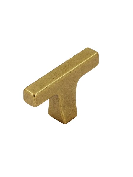 I.B.E. T- meubelknop TROMPET - 48 mm  - Oud goud