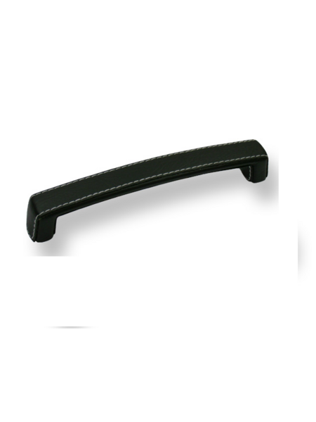 I.B.E. Meubelgreep gebogen - 160 mm - Zwart leer