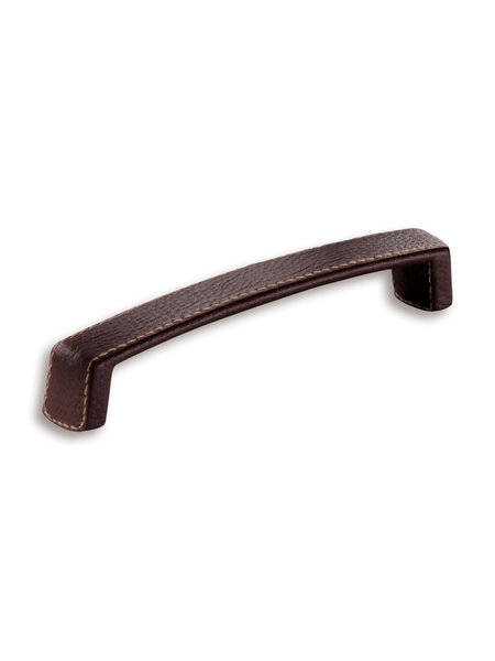 I.B.E. Meubelgreep gebogen - 160 mm - Bruin leer