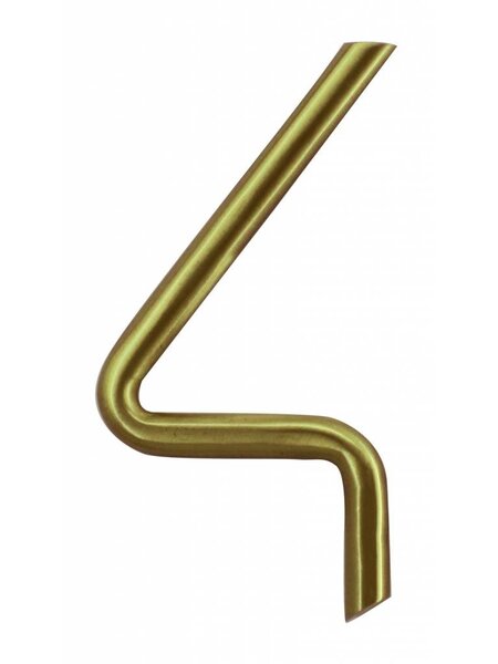 HDD Huisnummer 4 mat goud rond