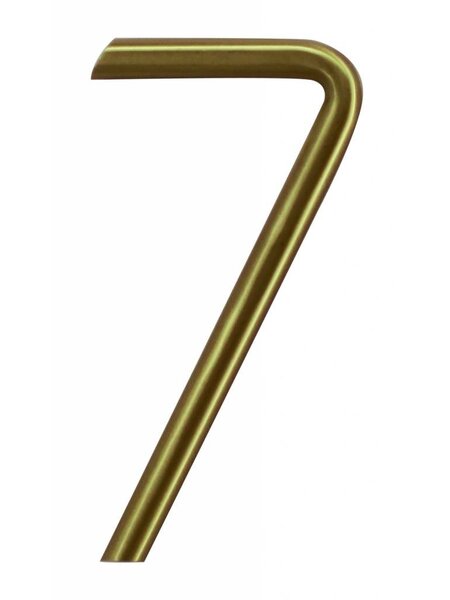 HDD Huisnummer 7 mat goud rond