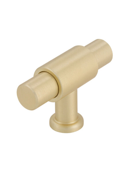 I.B.E. T-knop Mellow mat messing 51x16x33 mm