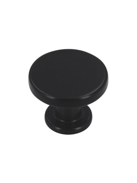 I.B.E. Ronde meubelknop  Ø 30 mm met voet - zwart