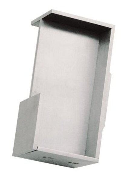 HDD Schuifdeurkom Carre massief RVS 40 mm per stuk RVS plus