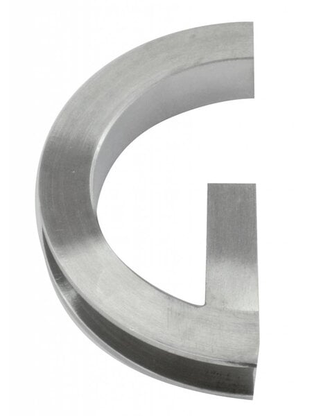 HDD Schuifdeurkom halve maan massief RVS 12 mm voor glas per stuk