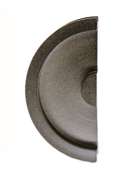 HDD Schuifdeurkom halve maan massief RVS 40 mm ijzer per stuk