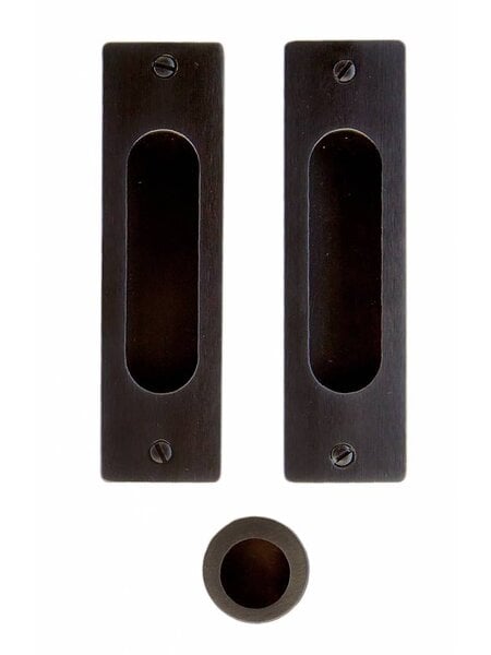 HDD Schuifdeurkom Carre rechthoek/ovaal per set Carbon black