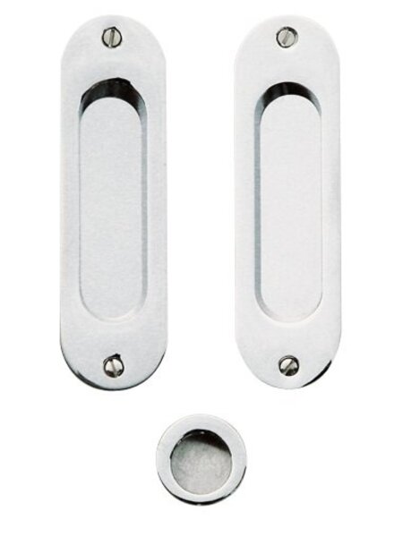 HDD Schuifdeurkom FRA ovaal per set nikkel
