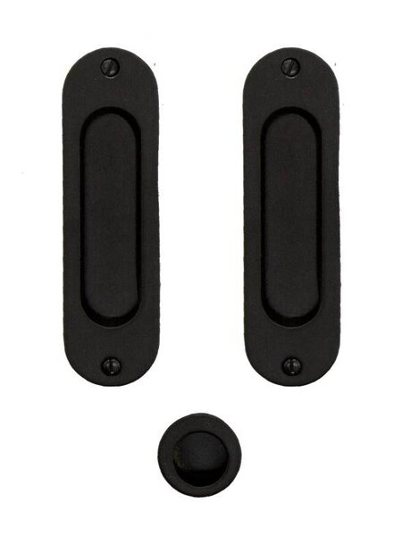 HDD Schuifdeurkom FRA ovaal per set zwart