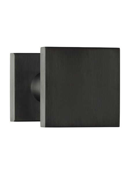 Formani Vaste vierkante voordeurknop BASICS BSQ60V - Gunmetal PVD