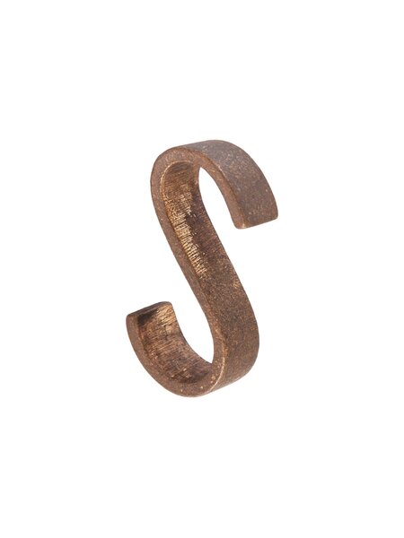 Dauby Dauby open haak "S" - ruw brons (RB)