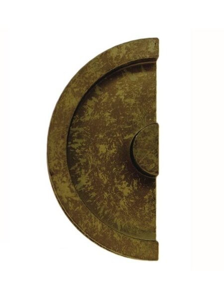 HDD Schuifdeurkom halve maan massief RVS 40 mm Old yellow per stuk