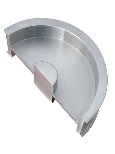 HDD Schuifdeurkom halve maan massief RVS 50 mm per stuk