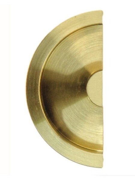 HDD Schuifdeurkom halve maan massief RVS 43 mm goud - per stuk