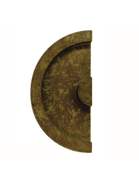 HDD Schuifdeurkom halve maan massief RVS 43 mm Old yellow per stuk