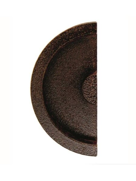 HDD Schuifdeurkom halve maan massief RVS 43 mm roest per stuk
