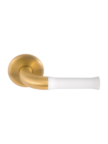 Formani Deurklinken NOUR EV100/64 - Mat goud PVD/wit
