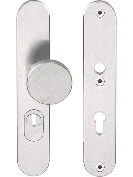 Formani massieve veiligheidsschilden met kerntrekbeveiliging knop/kruk SKG*** PC72 mat roestvast staal