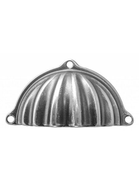 HDD Meubelgreep schelp retro Old Silver
