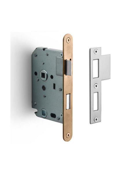 Formani WC slot met afgeronde voorplaat 174 x 20 van Formani - Licht brons PVD