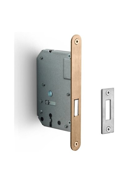 Formani Kastslot met afgeronde voorplaat 174 x 20 van Formani - Licht brons PVD