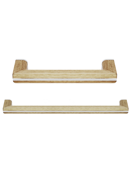 Formani Piet Boon TWO PB22 meubelgreep - RVS/ eikenhout naturel