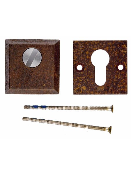 HDD VEILIGHEIDSCYLINDER PLAATJE SQUARE SAFE ROEST 8MM