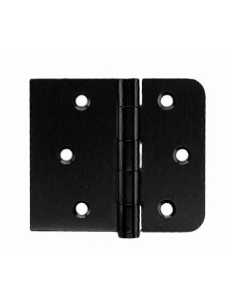 HDD Kogelscharnier rechte en afgeronde hoek zwart 80x94x2 mm