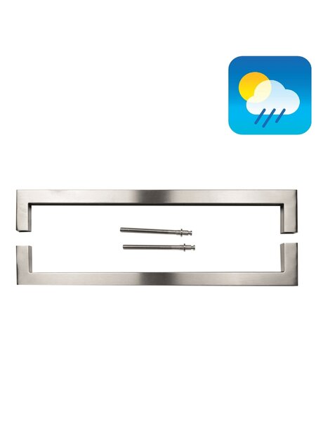 HDD RVS deurgrepen "Cubica" U 25/500 - paar voor deurdikte > 3cm