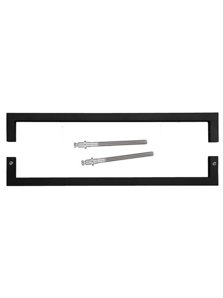 HDD Zwarte deurgreep "Cubica" 20/500 - paar voor deurdikte > 3 cm