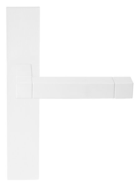 Formani Witte deurklinken 'Square JB100P236N' met sleutelgat op plaat